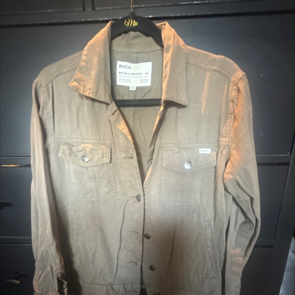 RVCA green XS light weight jacket